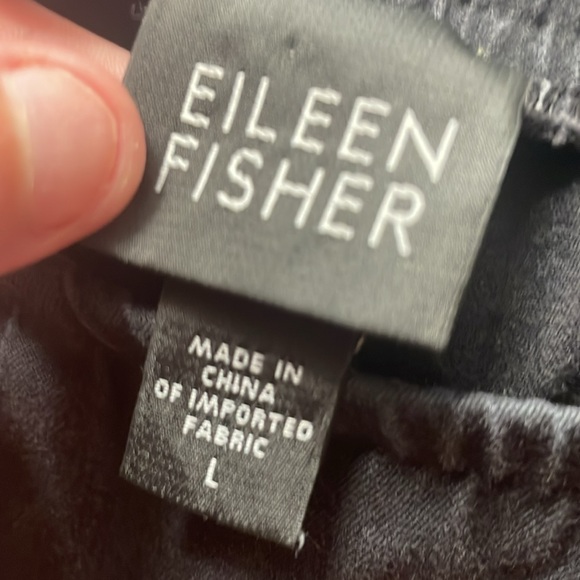Eileen Fisher Elastic Stretchy Waist Cotton 5% Spandex Skinny Pants Size Large - Picture 5 of 9